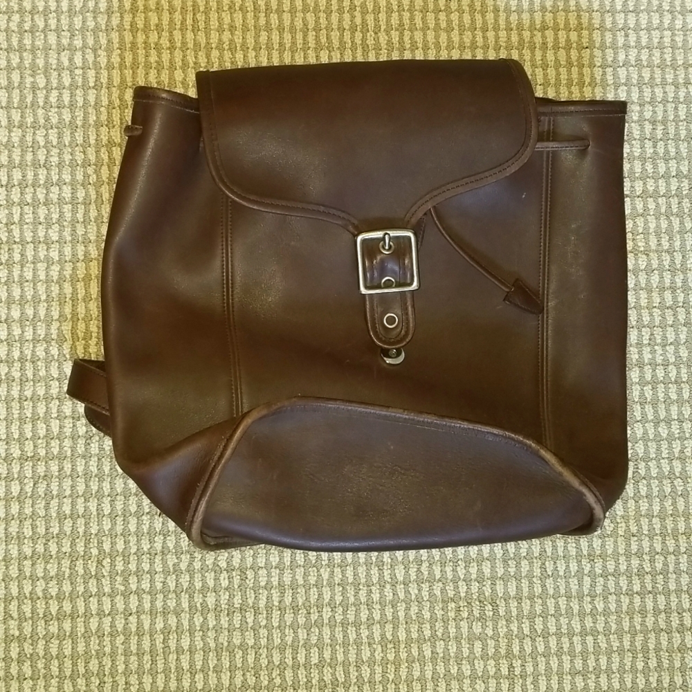 Brown leather Coach backpack Vintage